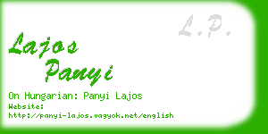 lajos panyi business card